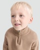 image 2 of F&F x Samantha Faiers Knitted Half Zip Jumper in Med Nude