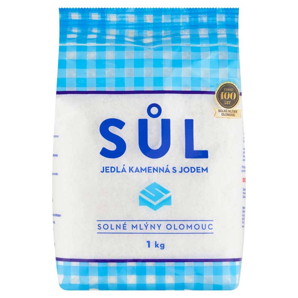 Solné Mlýny Kamenná jedlá soľ jódovaná mletá 1 kg