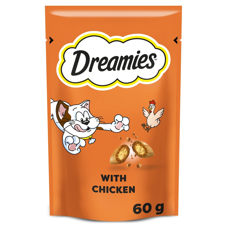 image 1 of Dreamies Cat Treat Biscuits with Chicken 60g
