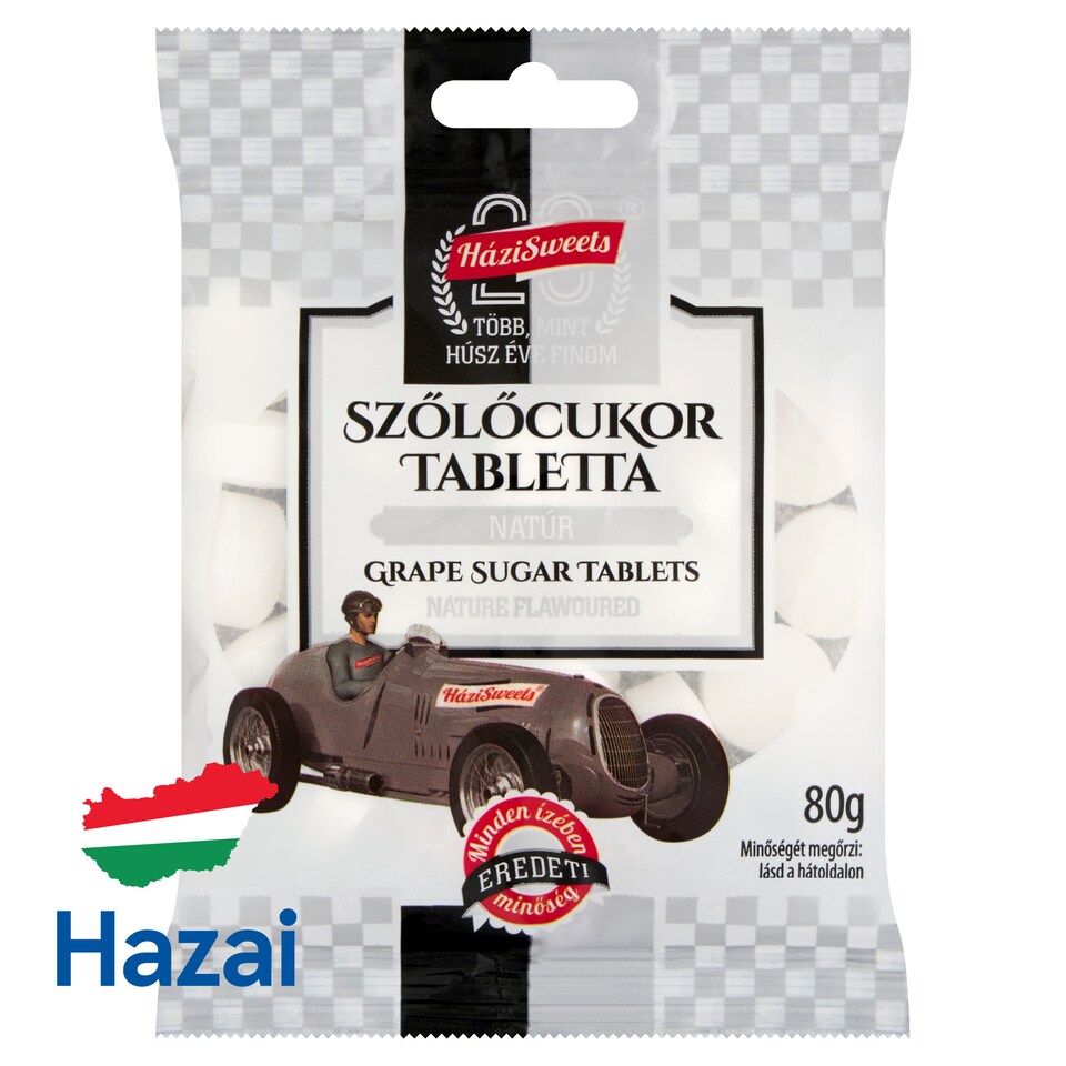 Házisweets natúr szőlőcukor tabletta 80 g