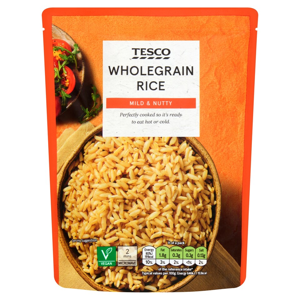 Tesco Microwave Wholegrain Rice 250G