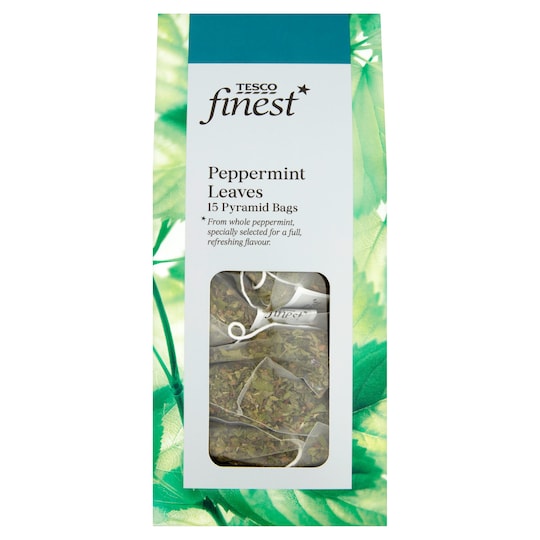 Tesco Finest Peppermint Leaves Pyramid Tea 15S 30G Tesco Groceries