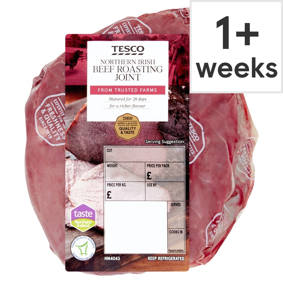 Tesco Northern Irish Beef Roasting joint 600g -1Kg