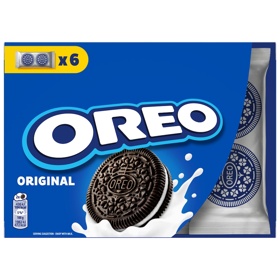 image 1 of Oreo Lunchbox Vanilla Chocolate Cookies Multipack x 6 132g