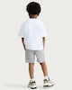 image 3 of F&F Boys Cotton Rich Drawstring Shorts in Grey