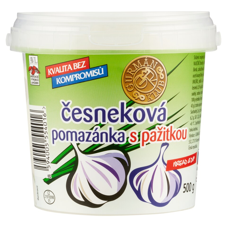 image 1 of Gurmán Klub Garlic Spread with Chives 500g