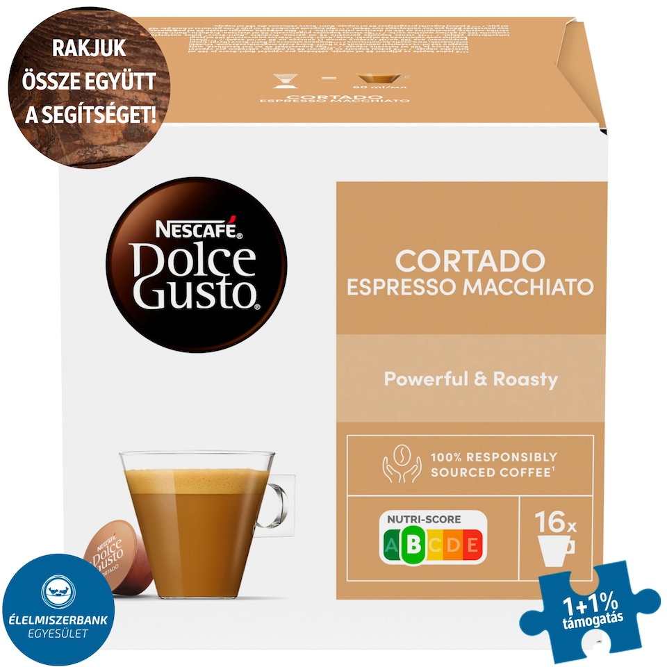 NESCAFÉ Dolce Gusto Cortado Espresso Macchiato tejes kávékapszula 16 db 100,8 g