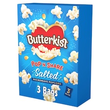Butterkist Microwave Salted Popcorn 3X60g