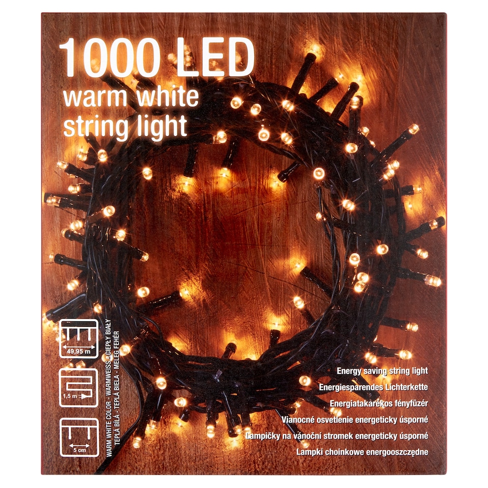 obrázok 1 z Snow Meister SM2442A 1000 LED vianočné osvetlenie energeticky úsporné teplá biela