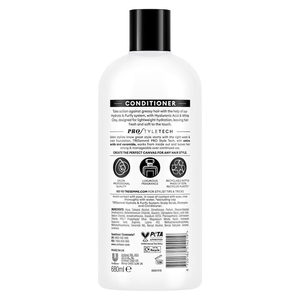 image 1 of Tresemme Hydrate & Purify Conditioner 680Ml