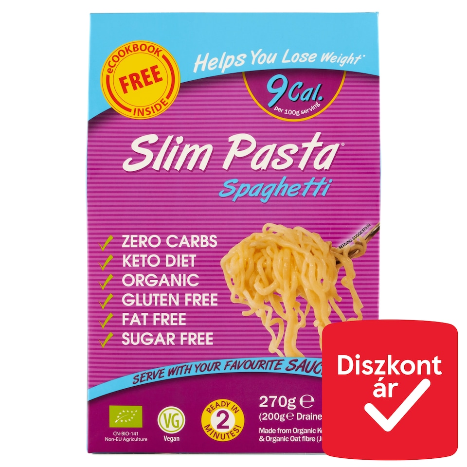 Slim Pasta Spaghetti bio zabrost és konjak mannán alapú készítmény 270 g