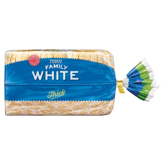 Tesco White Thick Bread 800g Tesco Groceries