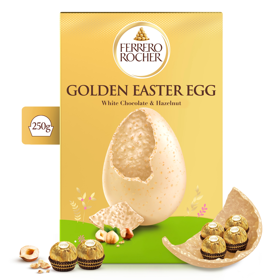 image 1 of Ferrero Rocher Golden E/Egg With White Chocolate 250G
