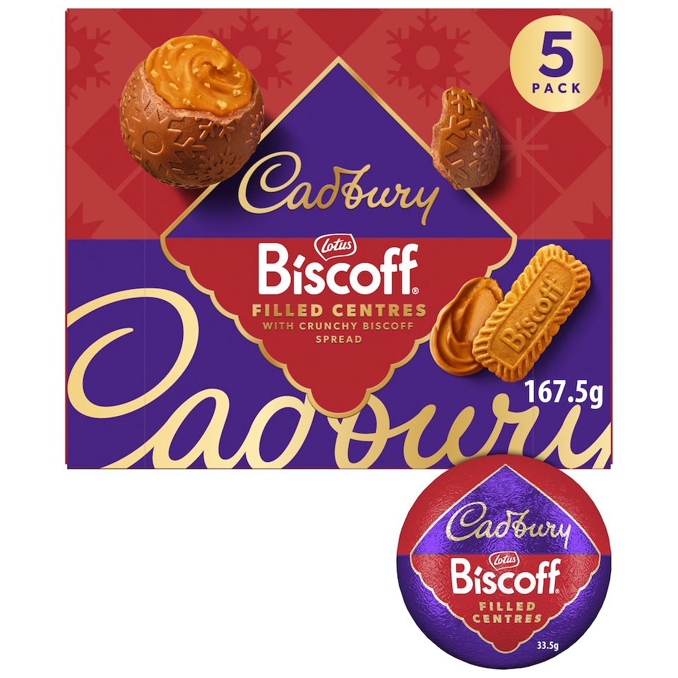 Cadbury Lotus Biscoff Filled Centres 5x33.5g