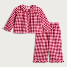 F&F Girls Pure Cotton Gingham Pyjama Set in Multi