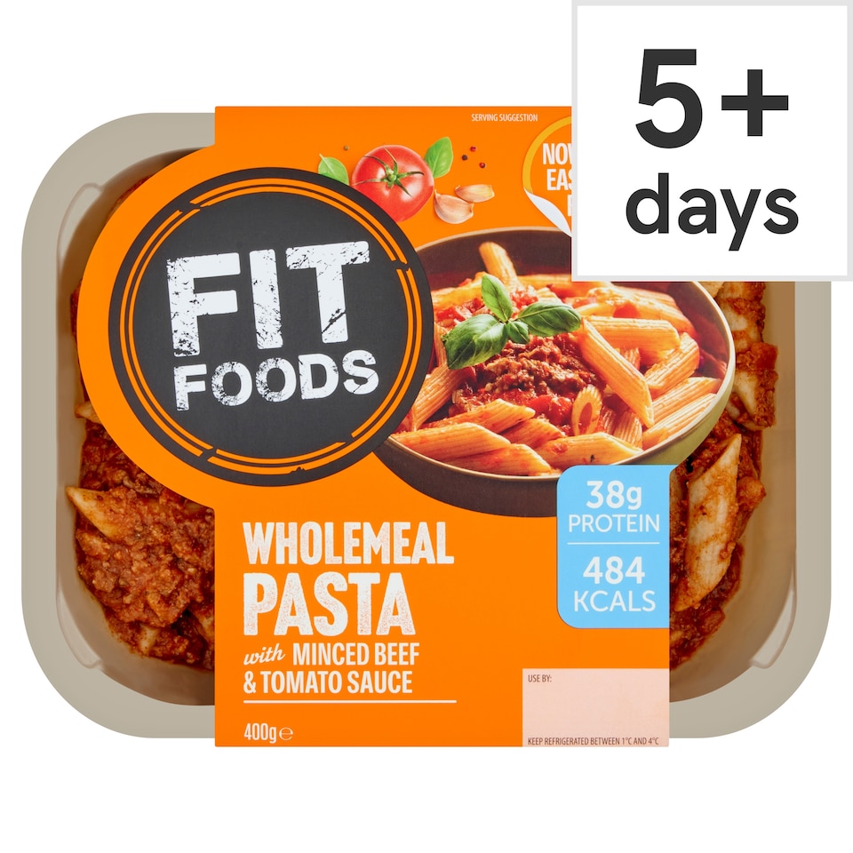 Fit Foods Wholemeal Pasta Minced Beef And Vegetable Sauce 400G