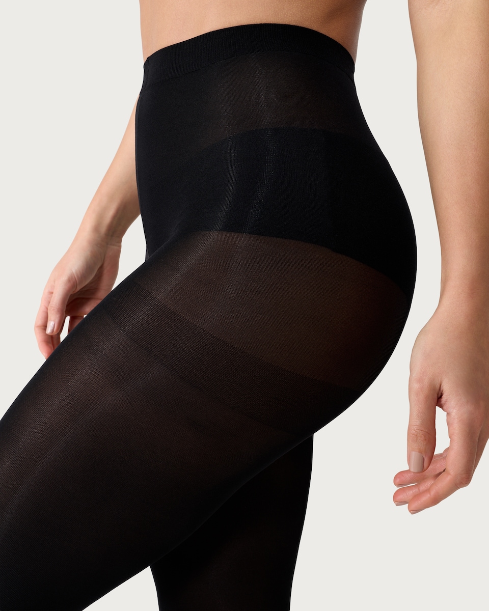 image 1 of F&F 3-Pack 60 Denier Opaque Tights in Black