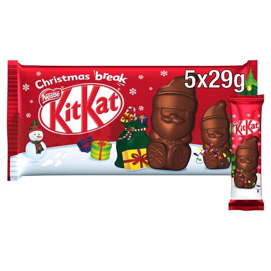 image 1 of Kit Kat Milk Chocolate Santas 5X29g