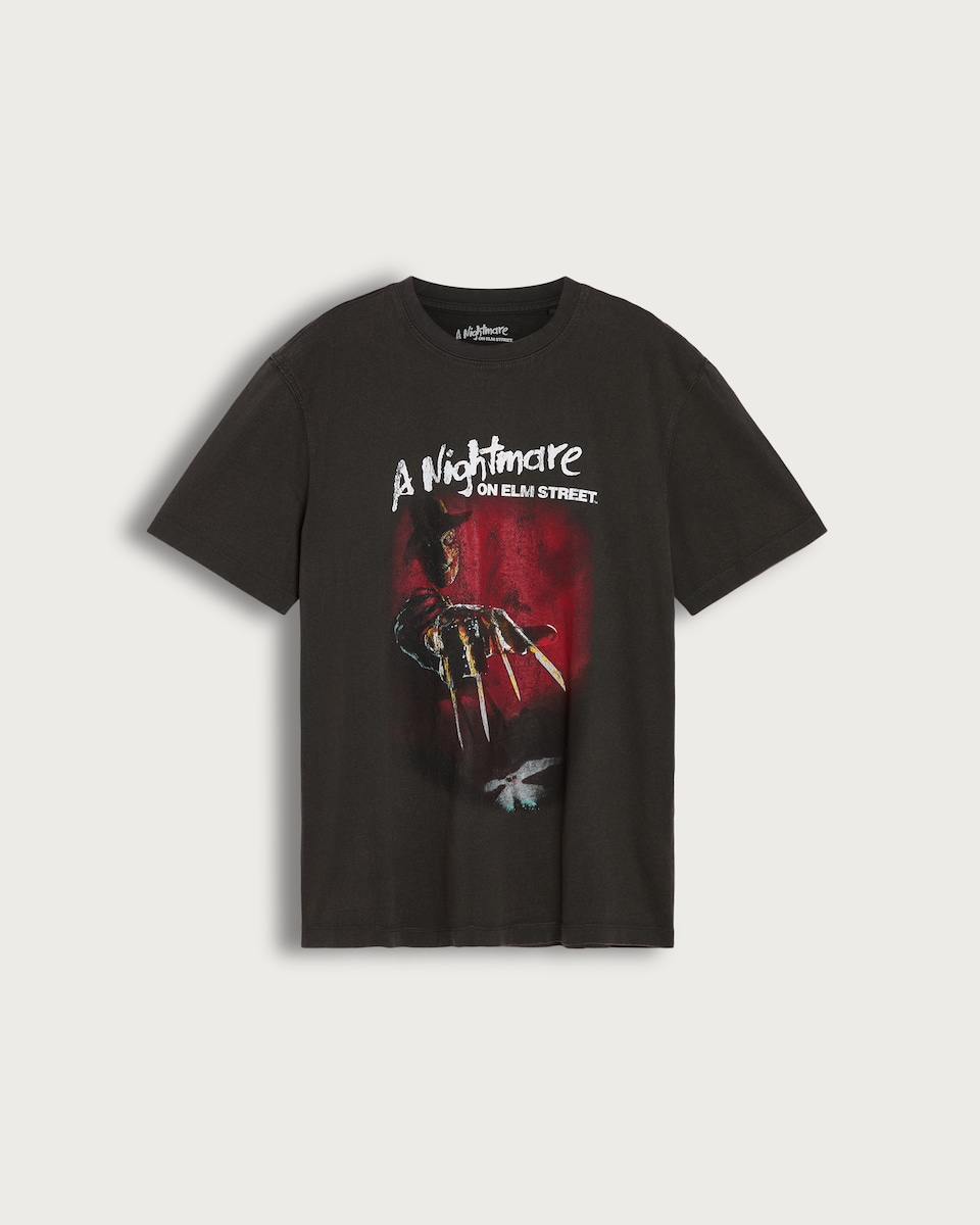 A Nightmare on Elm Street Pure Cotton T-Shirt in Black