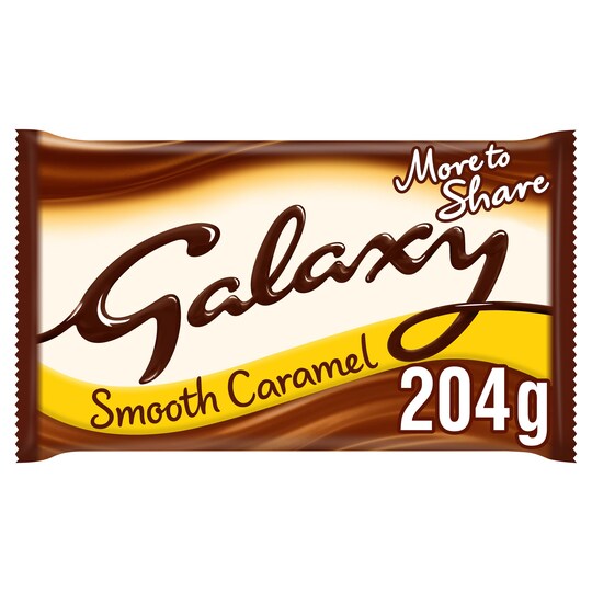 Galaxy Caramel Chocolate Bar 204G Tesco Groceries