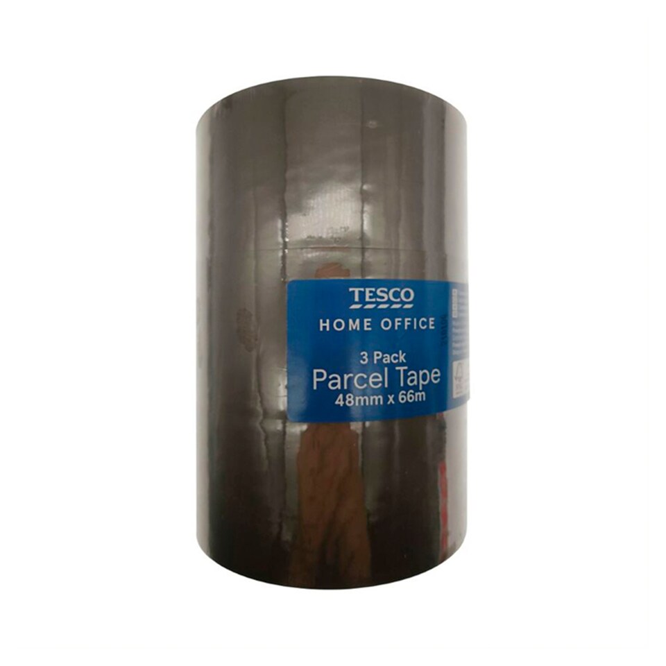 Tesco Parcel Tape 48Mmx66m 3 Pack