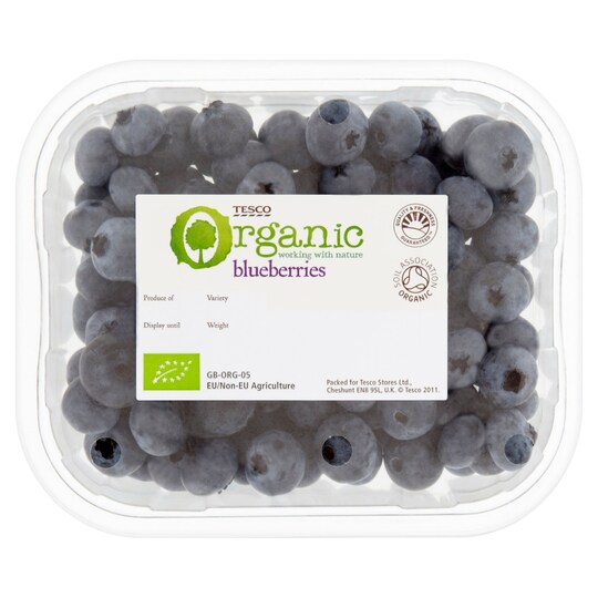 Tesco Organic Blueberries 125G Tesco Groceries