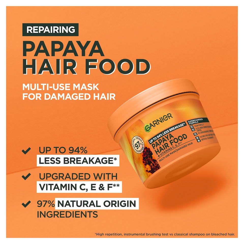 image 1 of Garnier Ultimate Blends Hair Food Papaya 3in1 Mask 400ml