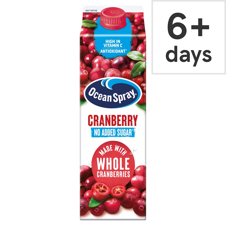 image 1 of Ocean Spray No Added Sugar Cranberry Juice 1L