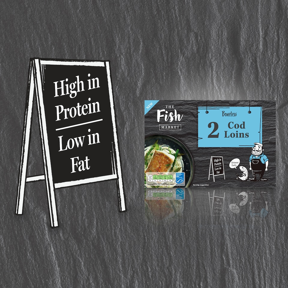 image 1 of The Fish Market Boneless Cod Loins 2 Pack 300g