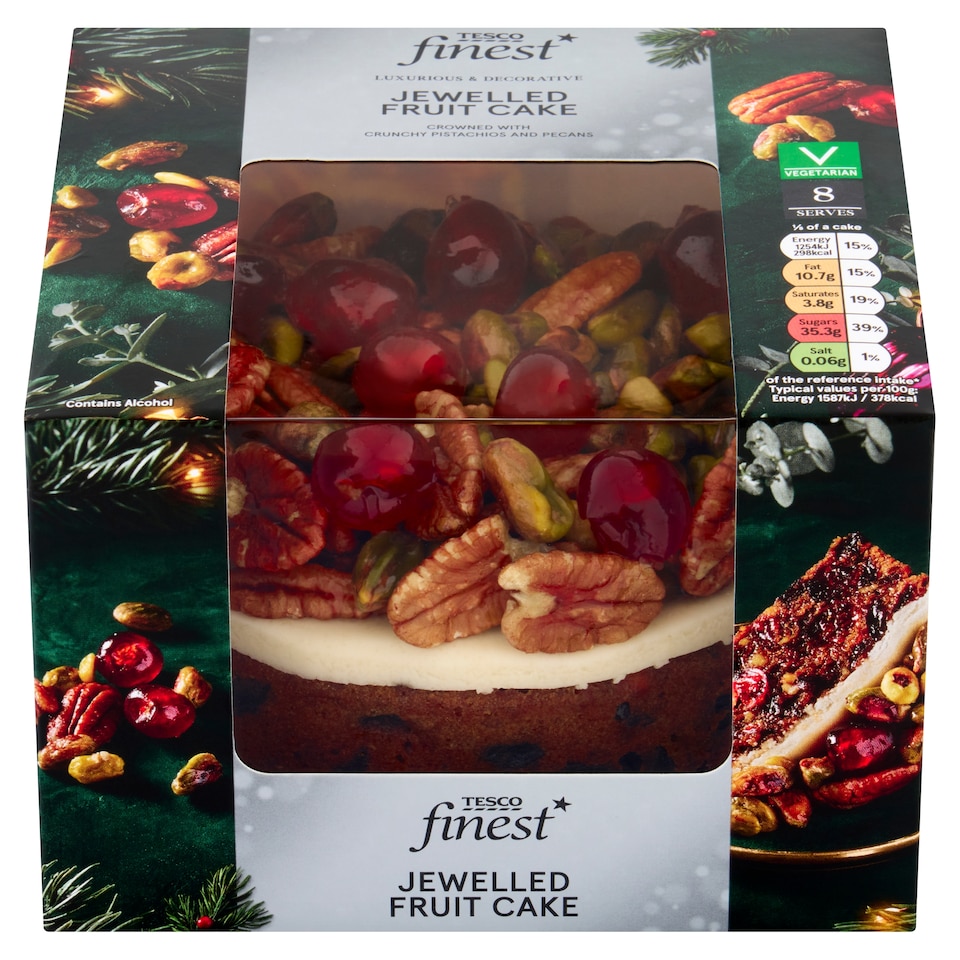 Tesco Finest Jewelled Fruit Cake 630g
