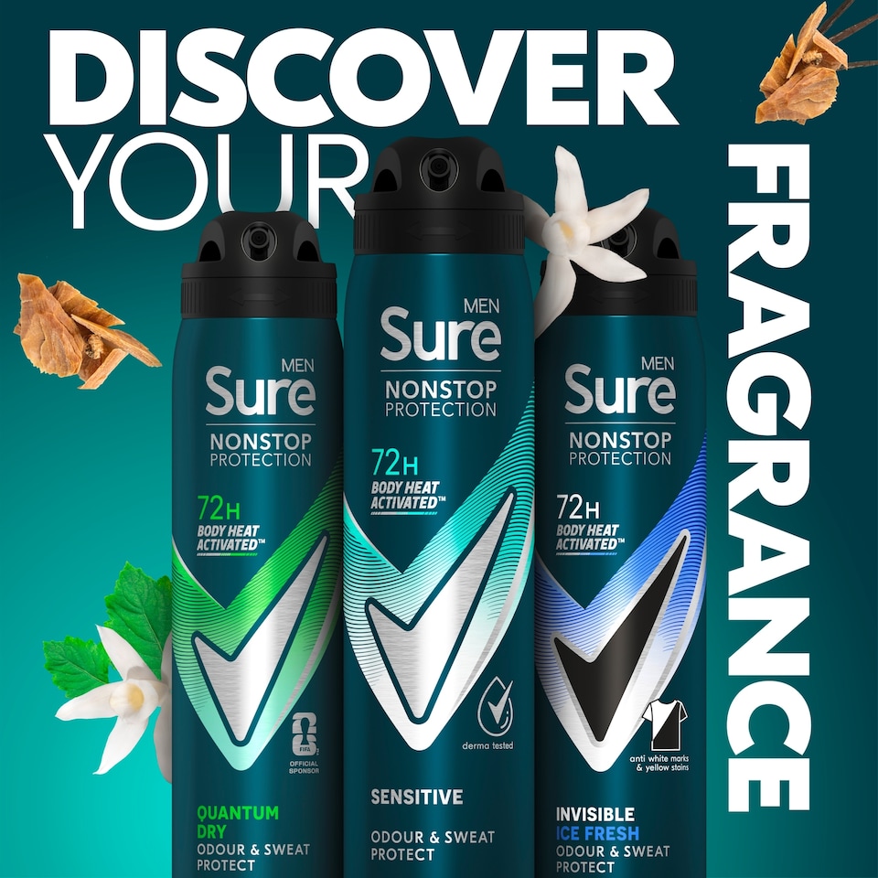 image 1 of Sure Men Sensitive 72h Nonstop Protection Antiperspirant Deodorant 250ml
