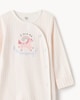 image 3 of F&F Baby Pure Cotton Striped I Love My Mummy Sleepsuit in White
