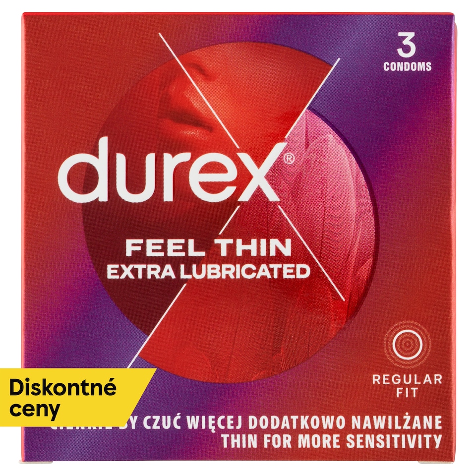obrázok 1 z Durex Feel Thin Extra Lubricated prezervatívy 3 ks
