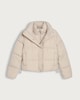 image 4 of F&F Active Cropped High Neck Puffer Jacket in Neutral