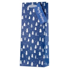 Tesco Navy Trees Bottle Bag