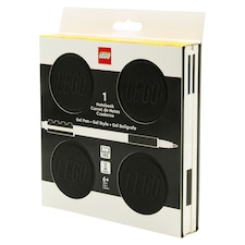 Lego Black Locking Notebook with Gel Pen