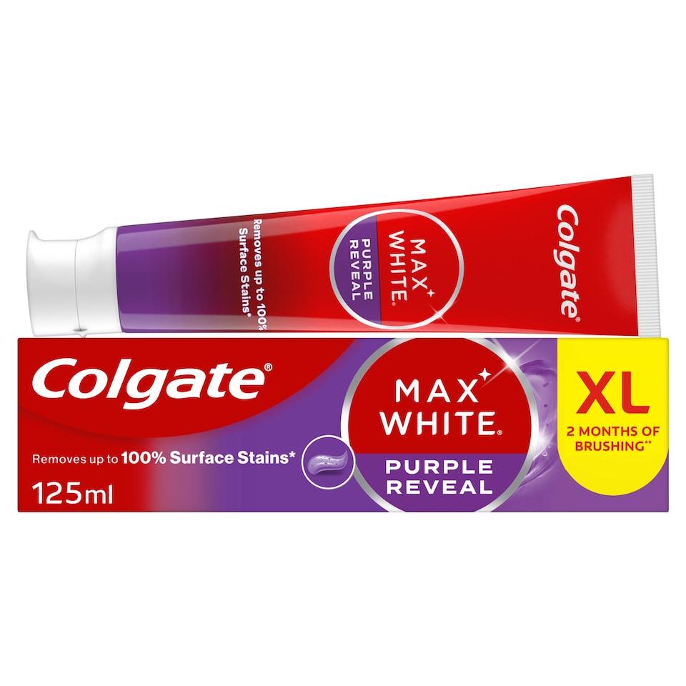 image 1 of Colgate Max White Purple Reveal Whitening Toothpaste 125ml