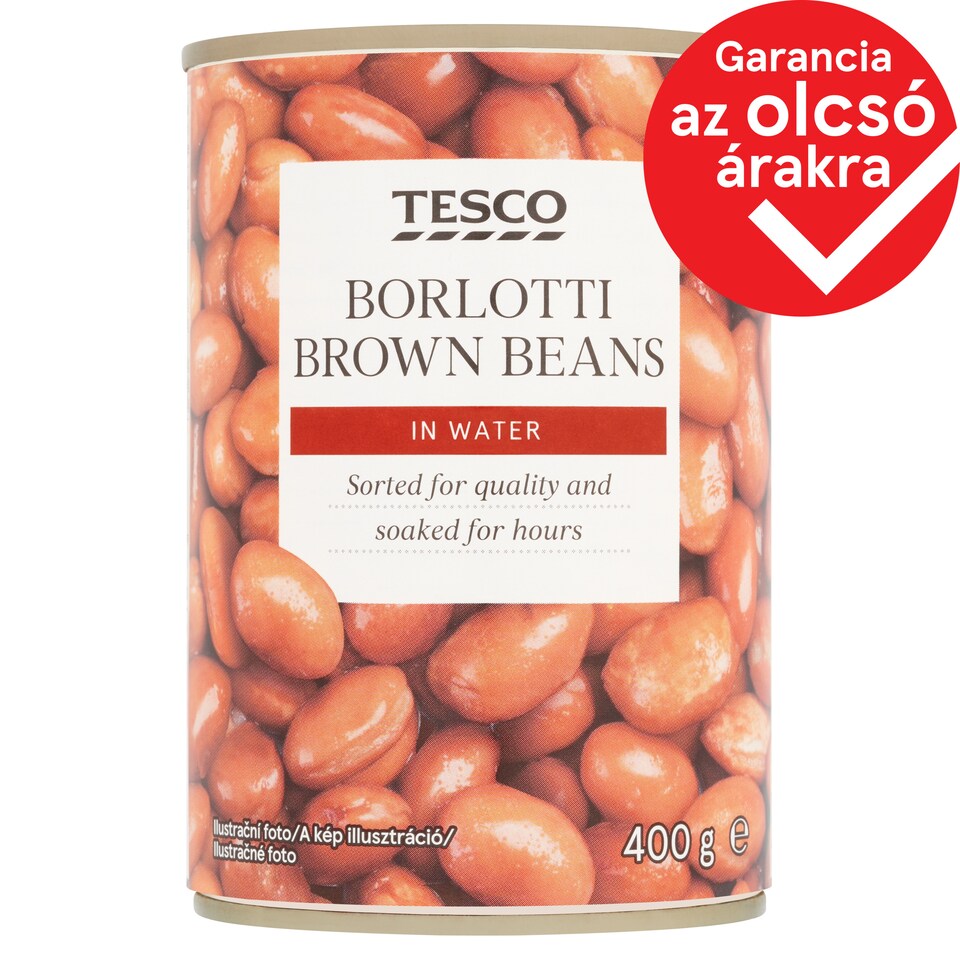 Tesco Borlotti Brown Beans in Water 400 g