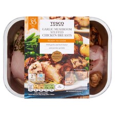 Tesco 2 Chicken Garlic Mushrooms 345G
