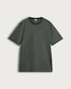 image 4 of F&F Pure Cotton Regular Fit Striped Short Sleeved T-Shirt in Green