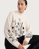 image 1 of F&F Textured Floral Embroidered Jumper in Cream