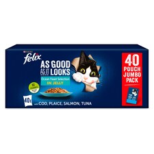 Felix As Good As It Looks Cat Food Ocean Feasts 40x 100g