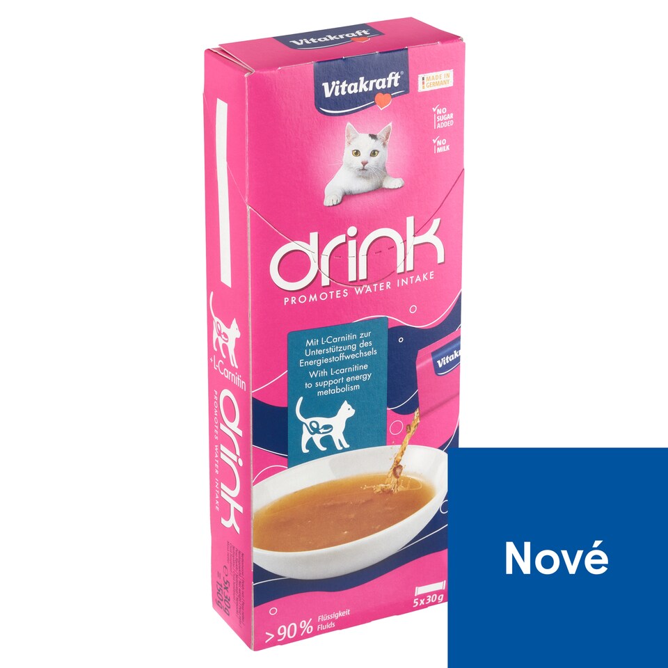 Vitakraft Drink doplňkové krmivo pro kočky 5 x 30g (150g)