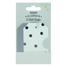 Tesco Silver and White Tags 2pk