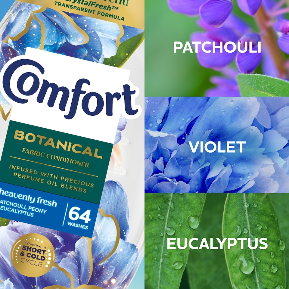 image 1 of Comfort Botanical Heavenly Fresh Fabric Conditioner 64 Wash 960ml