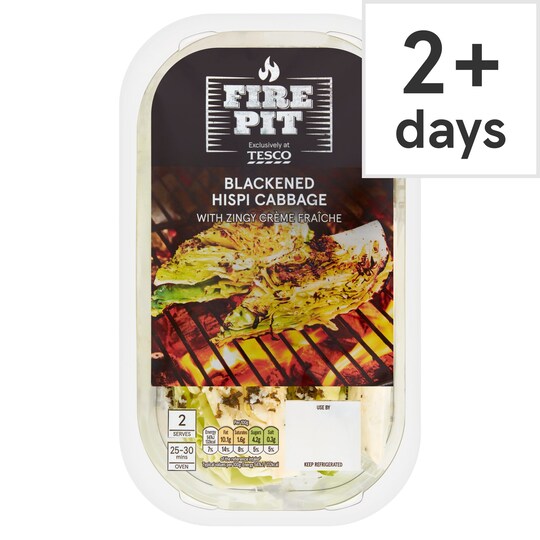 Tesco Fire Pit Blackened Hispi Cabbage 240G