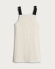 image 4 of F&F Girls Velvet Strap Sequin Dress in Cream