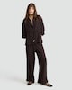 image 1 of F&F Wide Leg Elasticated Trousers in Brown