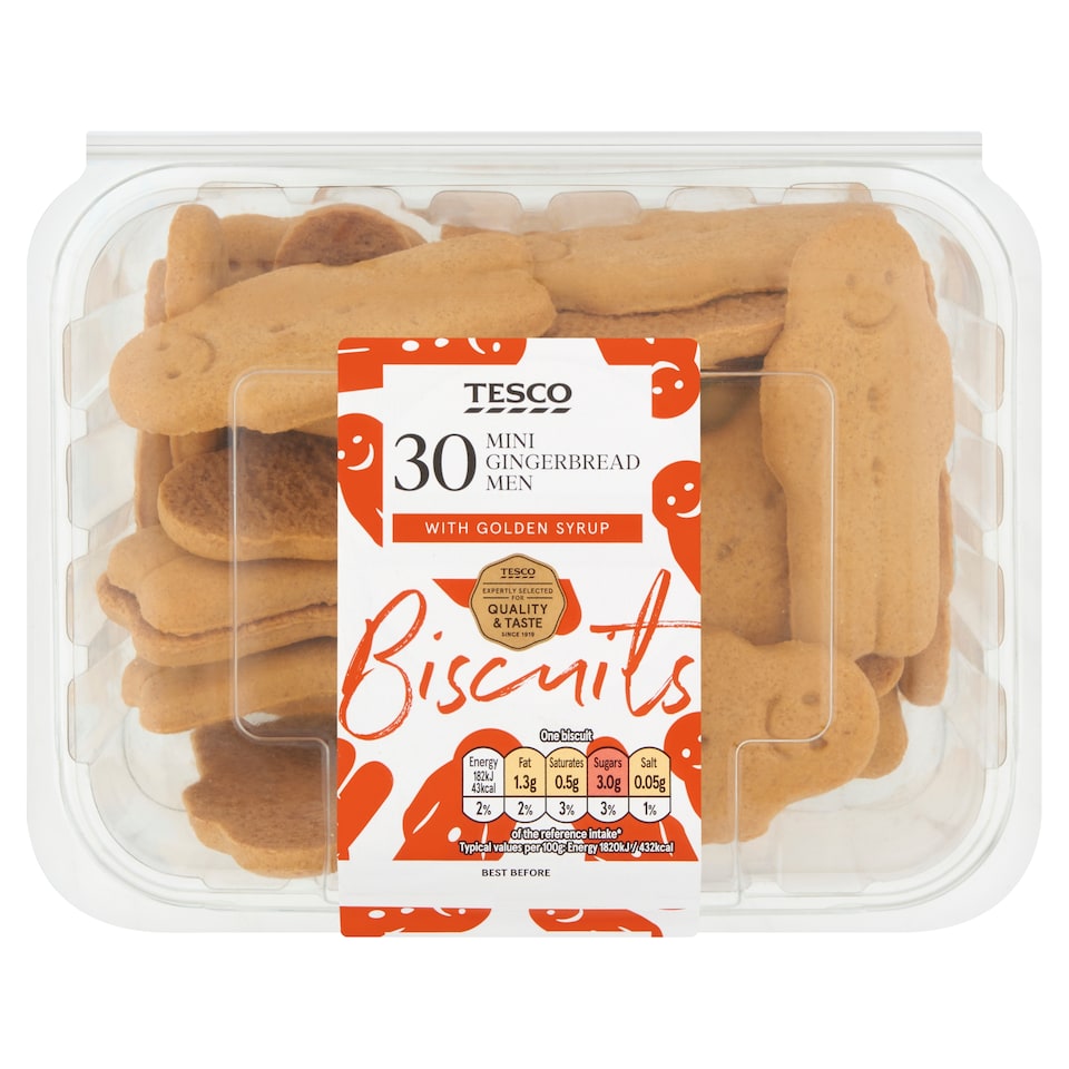 image 1 of Tesco 30 Mini Gingerbread Men 300G