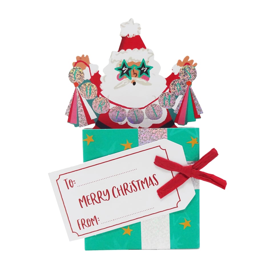 image 1 of T. Luxury Santa in a box Cards 5pk